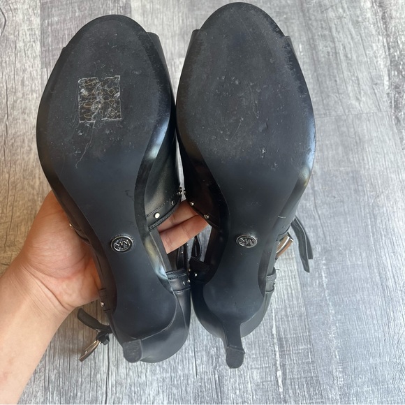 MICHAEL KORS Blaze Open-Toe Black Leather Booties ! - Picture 8 of 8